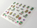 Easter Coloured Glitter Nail Sticker Collection - Set No. #4 (Chickens, Eggs & Easter Greetings)