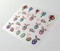 3D Easter Coloured Glitter Nail Sticker Collection - Set No. #5 (Bunnies in Eggs, Bows & Balloons)