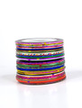 34PCS Bulk Mixed Coloured Striping Nail Art Tape (1MM)