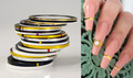 24PCS Popular Coloured Striping Nail Art Tape (0.5MM, 1MM, 1.5MM, 2MM, 2.5MM, 3MM) - Gold, Silver, Black & White