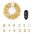 Moon Star Astrology Metal Charm 3D Nail Art Wheel (Available in Gold or Silver)