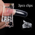 3PCS X Clear Clips for Acrylic/Gel Dual System Nail Forms