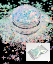 CULLEN 4 point star shaped iridescent glitter