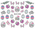 Cute Colourful Easter Nail Stickers (Peel & Stick) - Bunny Ears, Happy Easter Eggs, Butterflies & More!