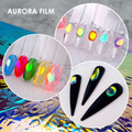 11PCS X Pre-Cut Shapes Aurora Film Sheets for Ice Gel Gem Nails (11 Colours)