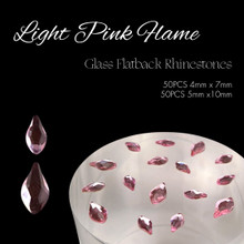 100PCS White AB Flame Glass Flatback Rhinestones for Nail Art