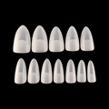 Clear Stiletto Medium Full Cover Matte Nail Tips (Bag of 504PCS) - Extra Wide Fit!