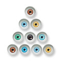 50PCS Glass Human Eyes (Mixed Colours) 6mm