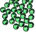 Preciosa Shamrock Dark Green Round Flatback Crystal Rhinestones