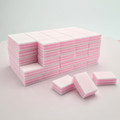 Disposable White & Pink 2-Way Mini Buffer Sponge Blocks (2PCS or 100PCS)