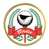 Birdie ballmarker in brass finish