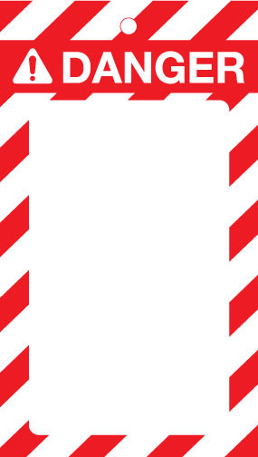 LabelTac® Danger Tag - Safety Red and White Stripes - Safety Green ...