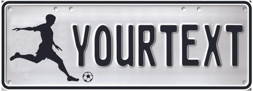 Soccer Player Custom Plate