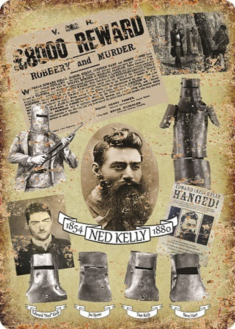 NED KELLY COLLAGE SIGN