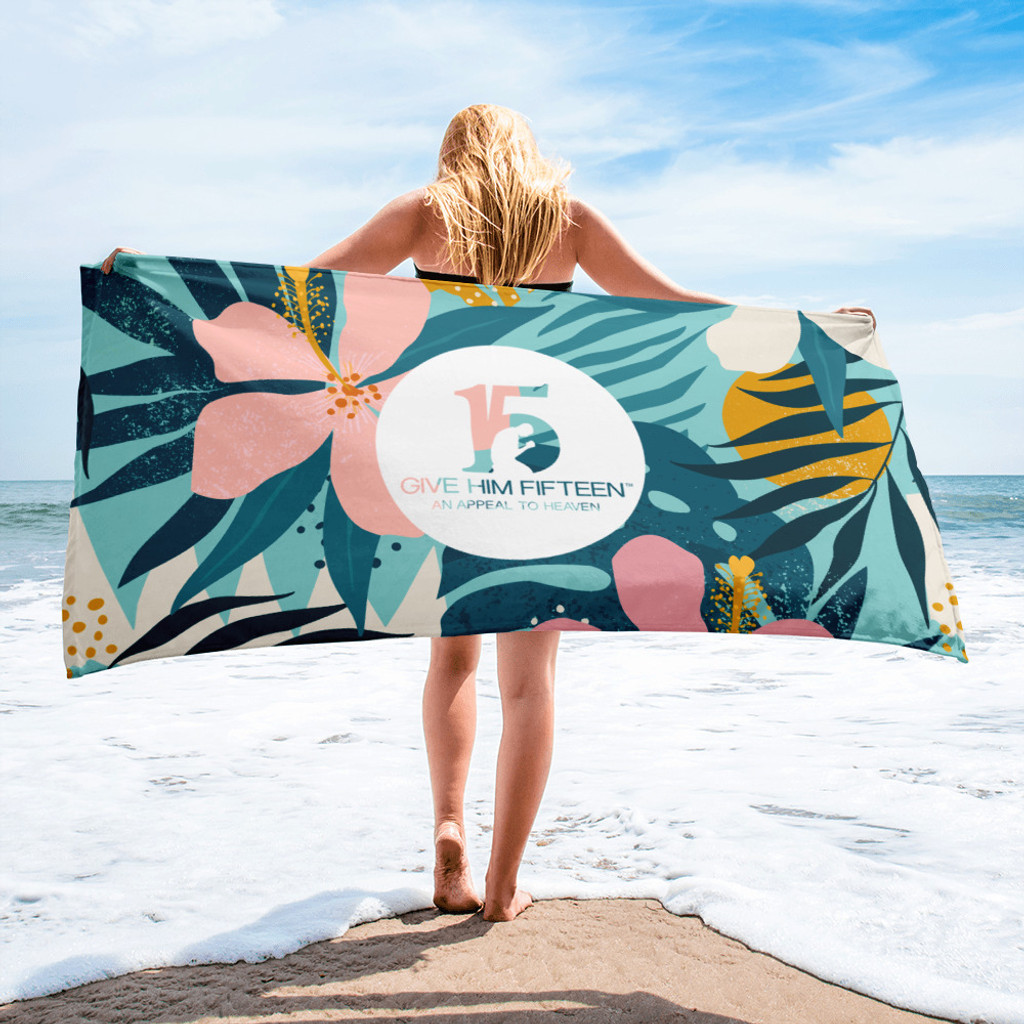 Give Him 15 Beach Towel
