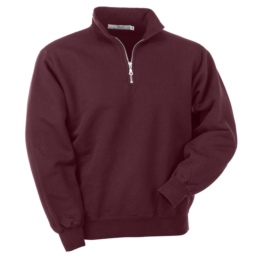 JustSweatShirt 100% Cotton Half Zip Sweatshirt