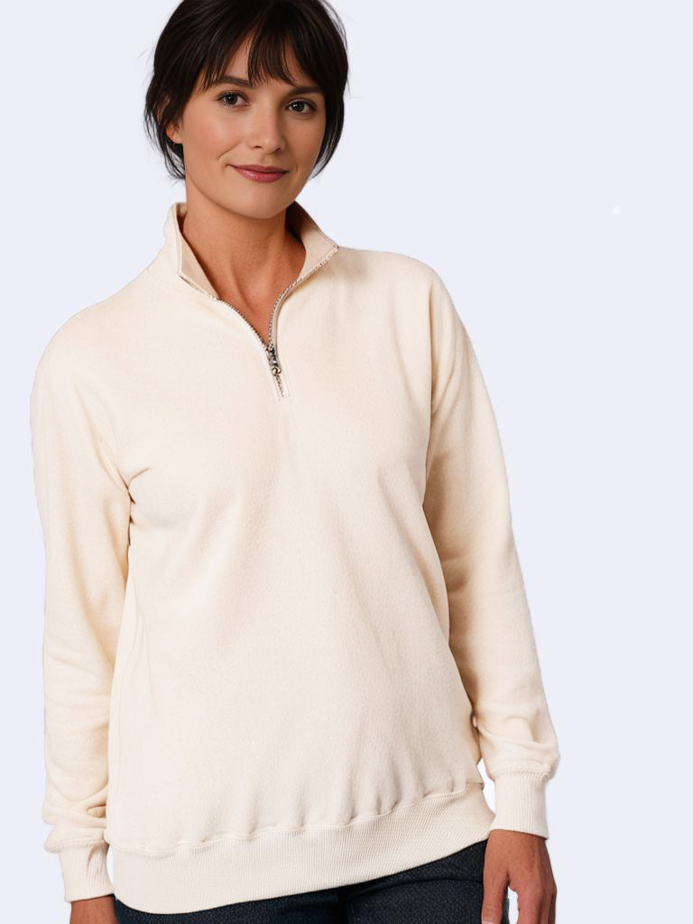 Buy Zip Neck Natural 100% Cotton Online | Just Sweatshirts