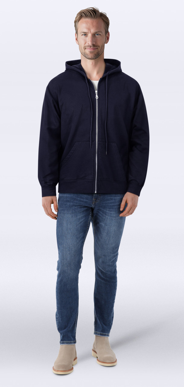 Heavyweight Sweatshirts 24 oz - Hooded Front Zipper Jacket