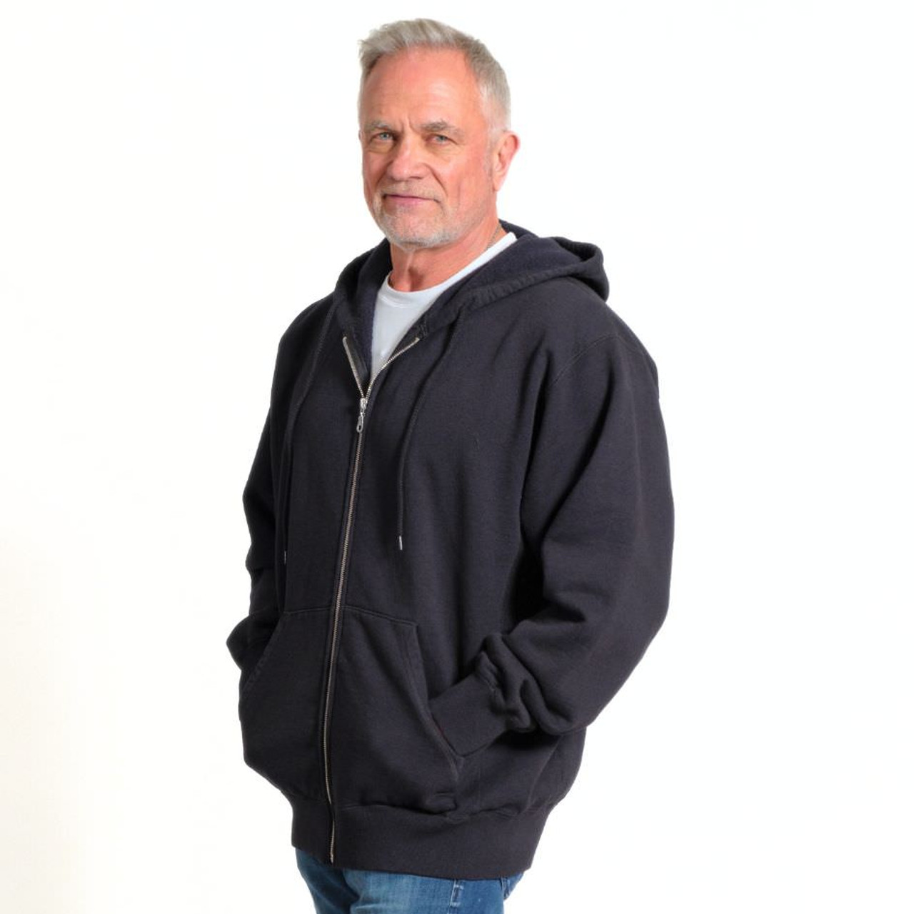 Men's Alpaca Wool Full-Zip Hoodie: 420 Midweight | Arms of Andes