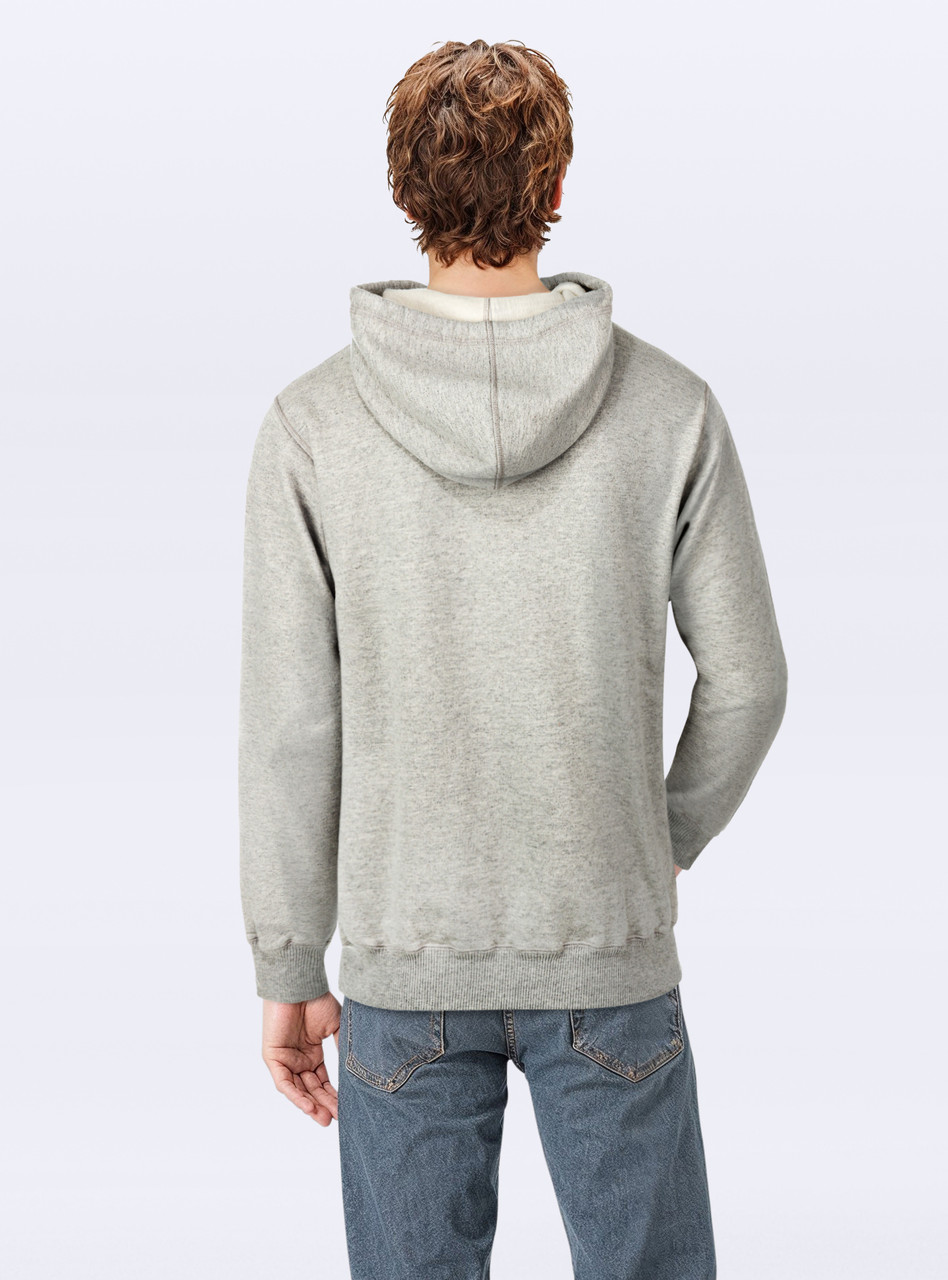 Shop Hooded Full Front Zipper | Mix Grey | Just Sweatshirts