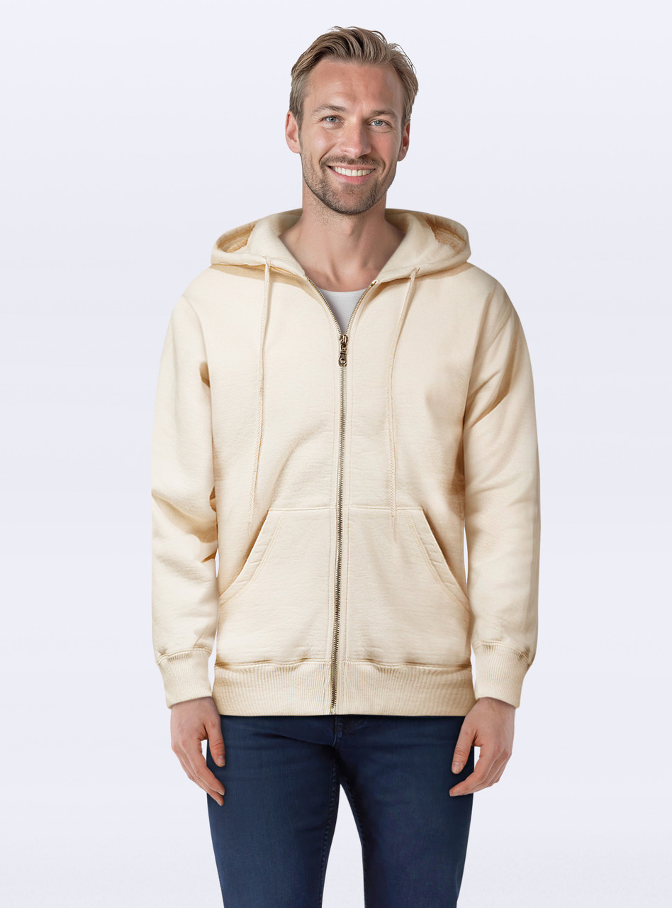 Hooded Full Front Zipper 100% Cotton Just Sweatshirts