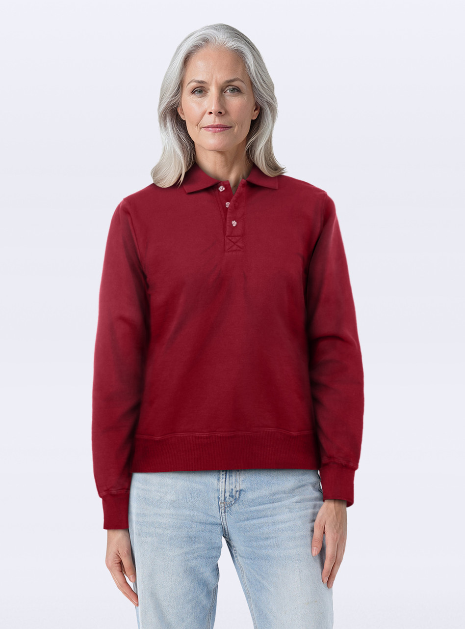 3 Button Polo Ruby Red 100% Cotton | Men's 3 Button Polo