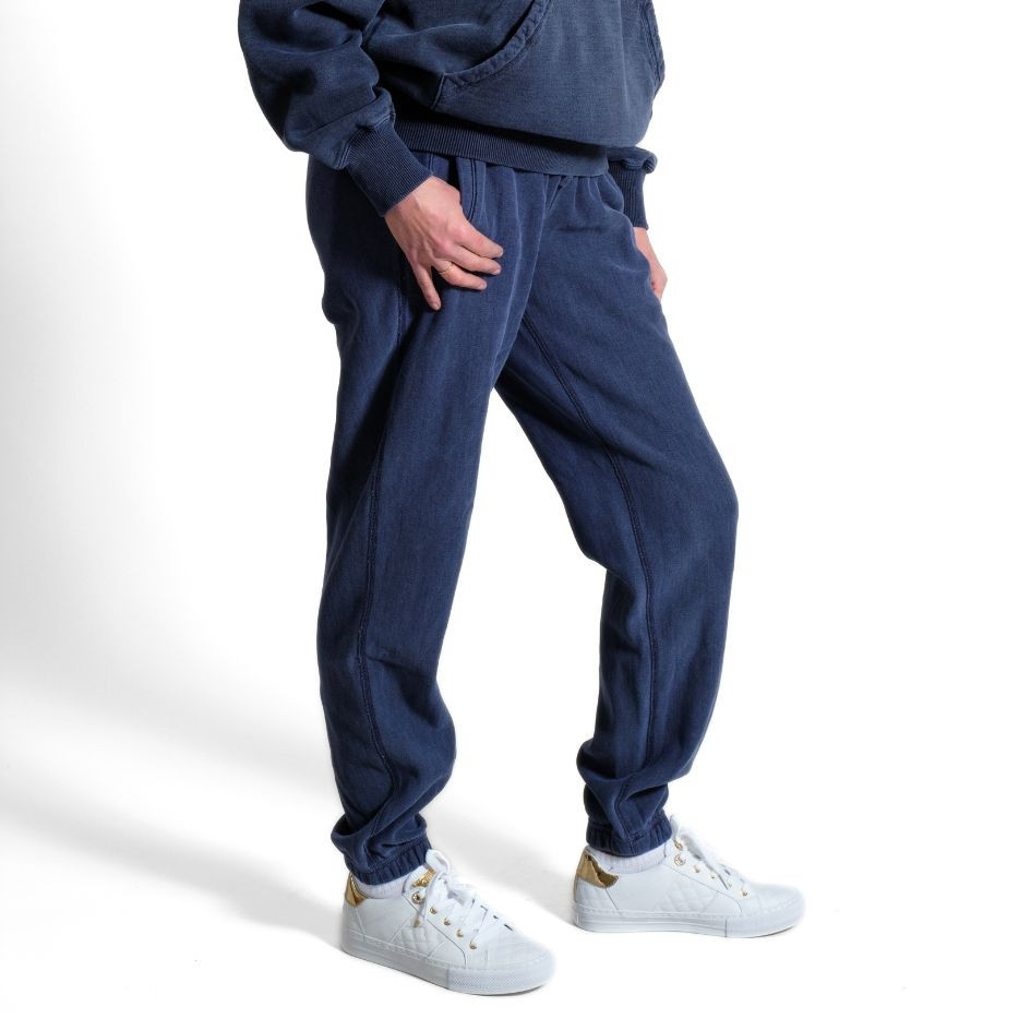 100% Cotton Heavyweight Sweatpants | Navy Sand