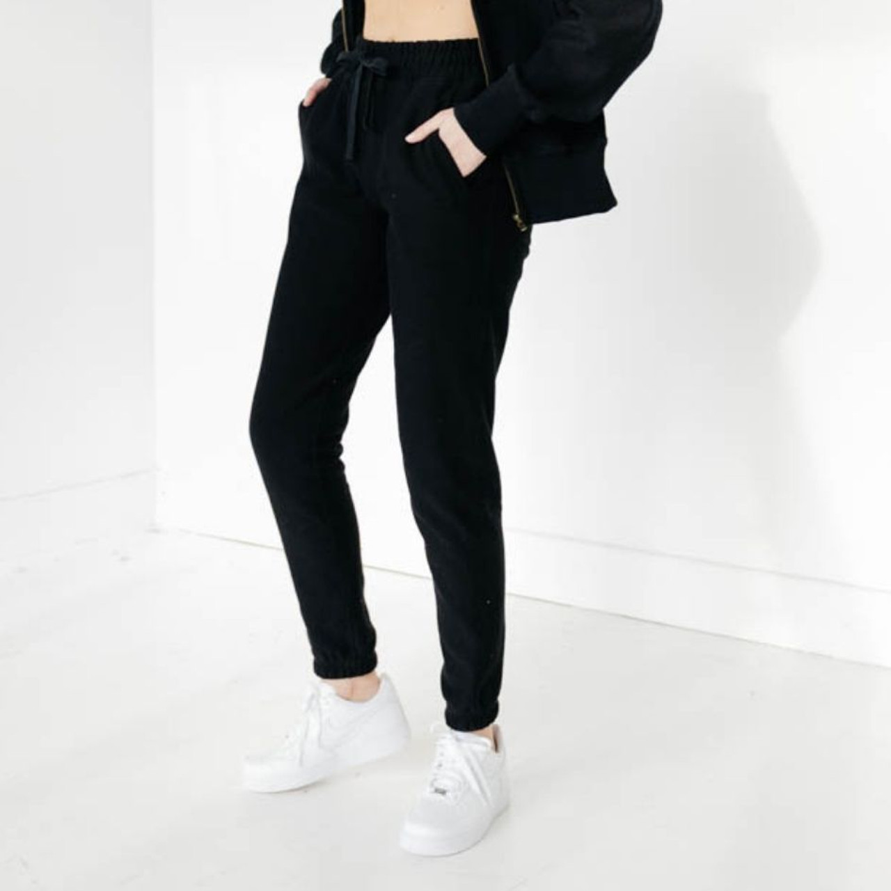 Privé Sweatpants looped back 100% Cotton Black