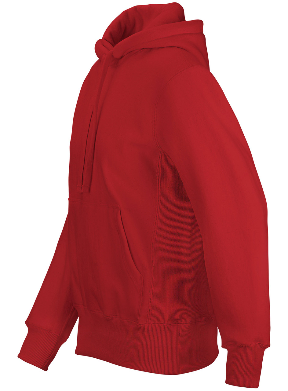 Prive Red Hoodie 100% Cotton Side Ribs Just Sweatshirts