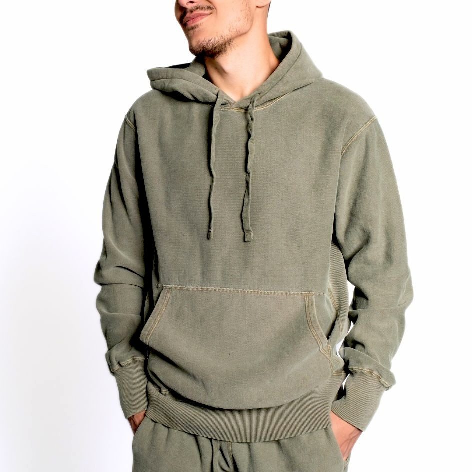 Buy Fashion Hoodie With Side Rib | Olive Sand | 100% Cotton