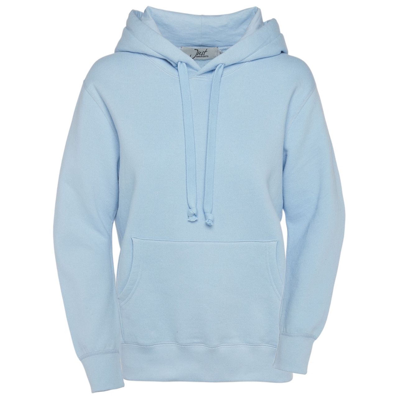 Ultra Soft Ladies Hoodie Powder Blue 100% Cotton