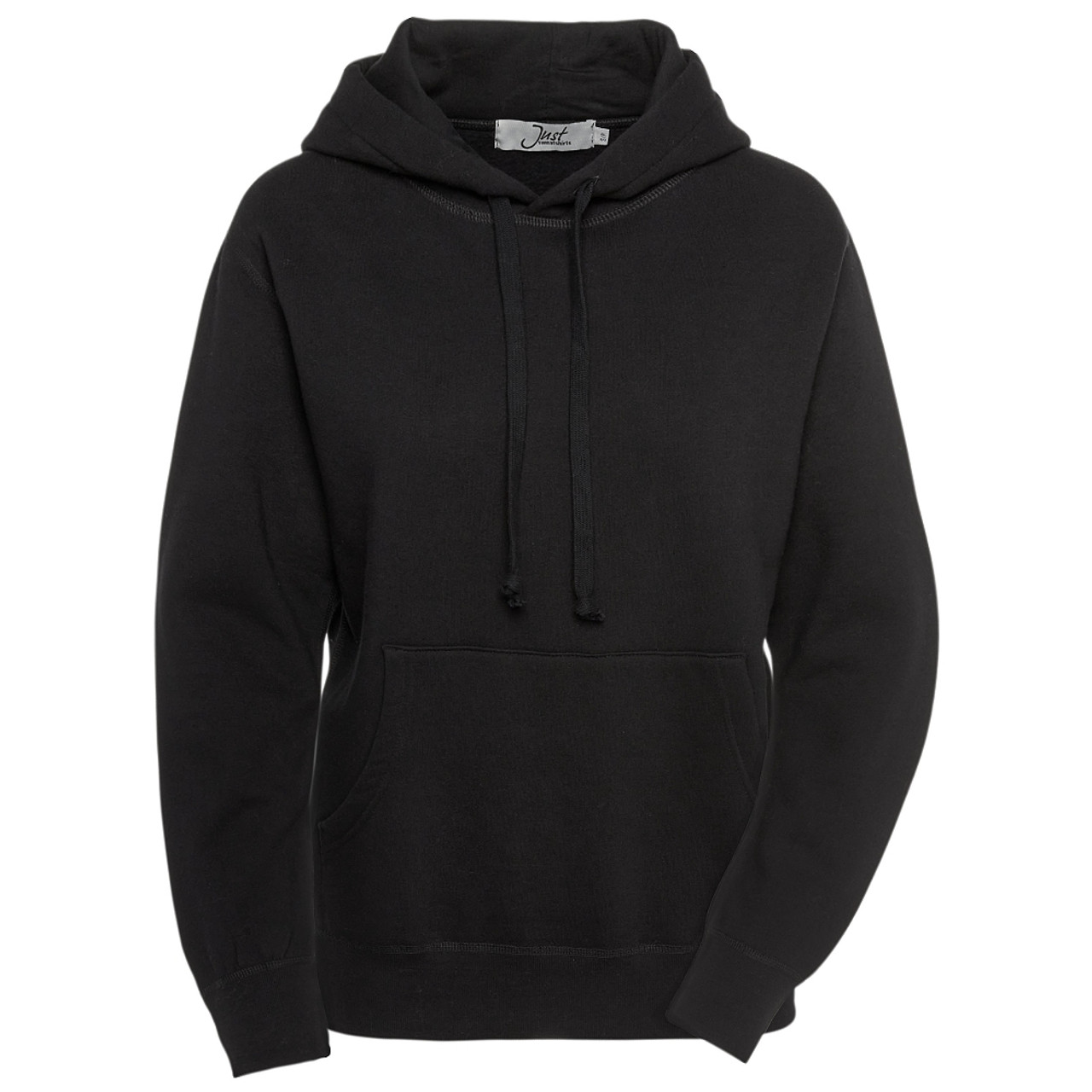 Ultra Soft Ladies Hoodie Black 100% Cotton