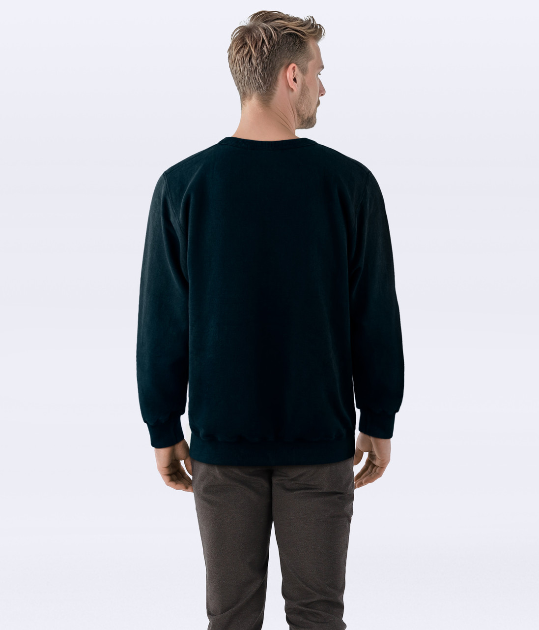 JustSweatShirt Crewneck Dark Navy 100% Cotton Sweatshirt