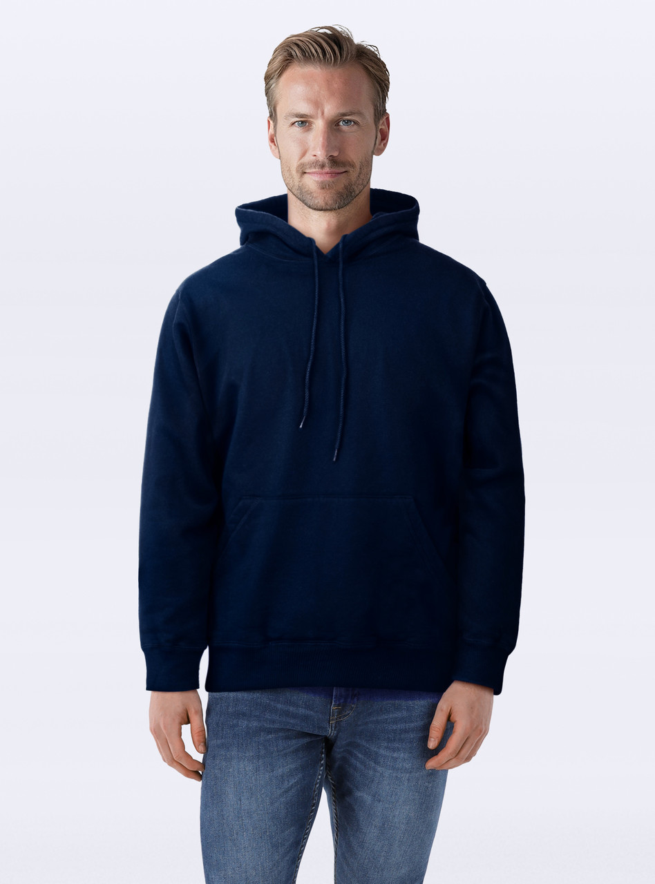Dark Navy Blue Hoodie Pullover 100% Heavyweight Cotton