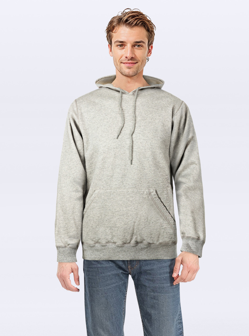 Buy Hooded Pullover Gray Mix 95% Cotton Just Sweatshirts - Main Image