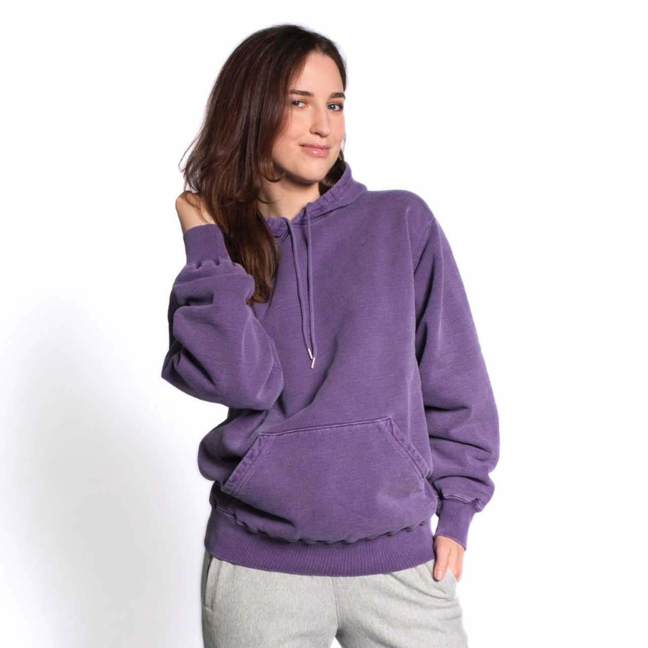 Hooded Pullover Plum Sand 100% Cotton