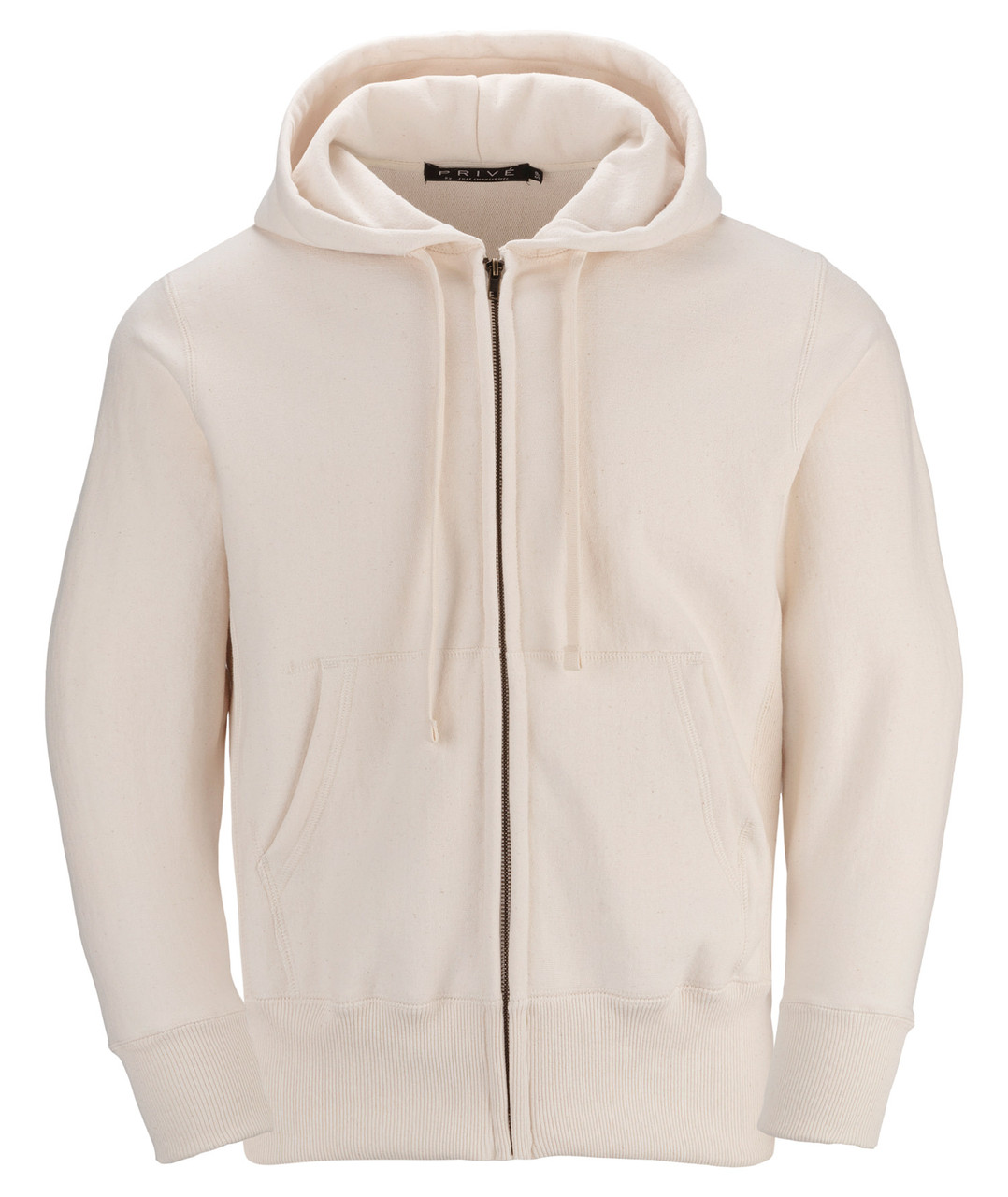 Soft & Cozy 100% Cotton Fleece Zip Hoodie with Inner Pockets | Black