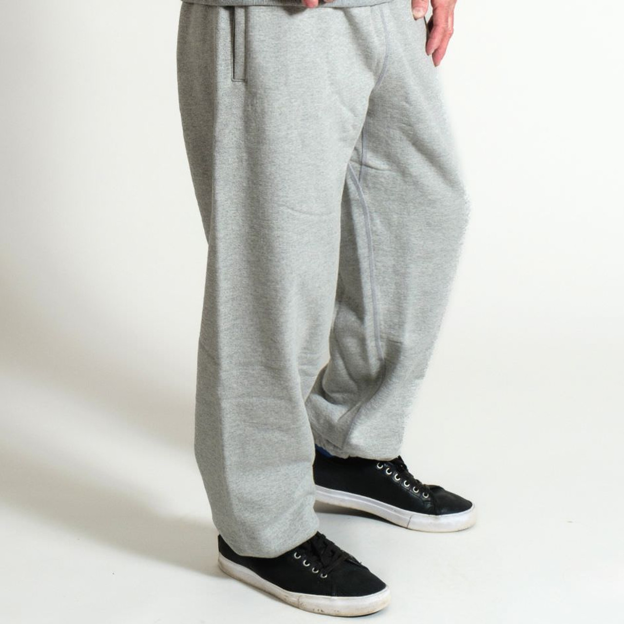 Loose Long Heavyweight Sweatpants - Washed Grey - Ladies