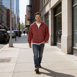 Men's Heavyweight 18 Oz Full Zip Hooded Sweatshirt
