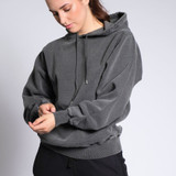 Hooded Pullover Black Sand 100% Cotton | Men's Heavyweight Hooded