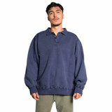 Men's 3 Button Polo Sweatshirts - 100% Cotton