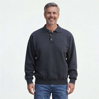 3 Button Polo Charcoal 100% Cotton