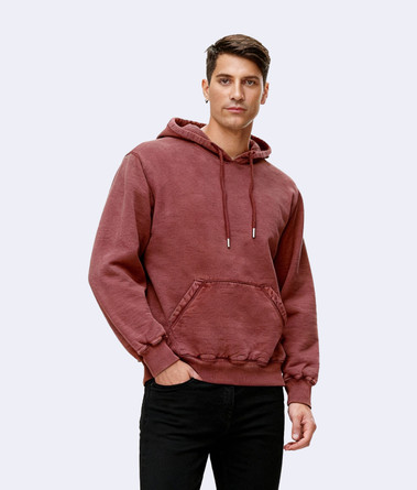 Hooded Pullover Cranberry Sand 100% Cotton Hooded Pullover Cranberry Sand 100% Cotton