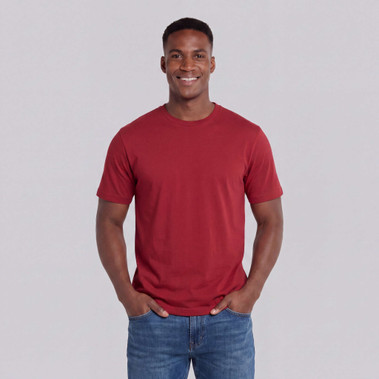 Just Sweatshirts Ruby red T-Shirt, short sleeve, 100% cotton, No , for men in a casual setting.