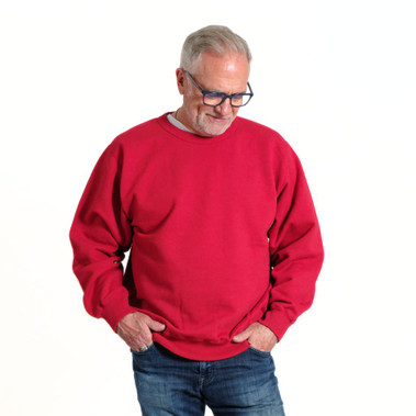 Crewneck Ruby Red 100% Cotton