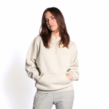 Hooded Pullover Egg Shell 100% Cotton