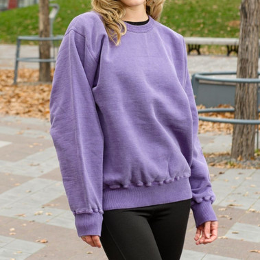 Crewneck Plum Sand 100% Cotton