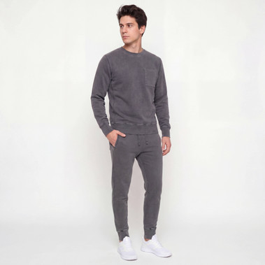 Just Sweatshirts Jogger Sweatpants Unisex in grey charcoal color, showcasing a stylish and comfortable casual wear design.