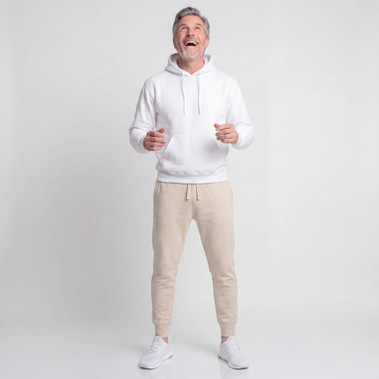 Just Sweatshirts Jogger Sweatpants Unisex Natural, premium sweatpants, beige color, from Just Sweatshirts, unisex design, casual wear.