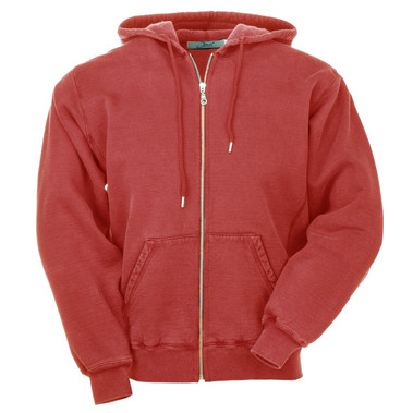 Hooded Full Front Zipper Cranberry Sand 100% Cotton